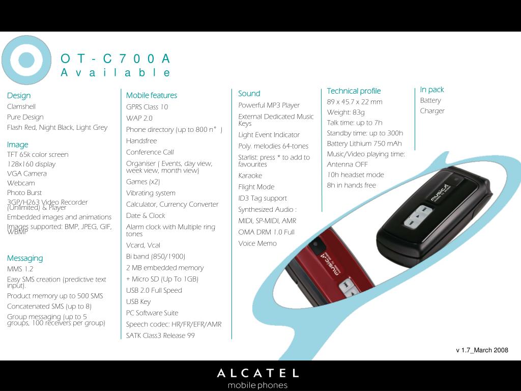 alcatel OT-C700A Resim 5