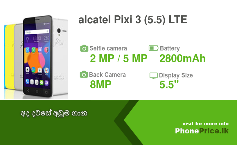 alcatel Pixi 3 (5.5) LTE Resim 3