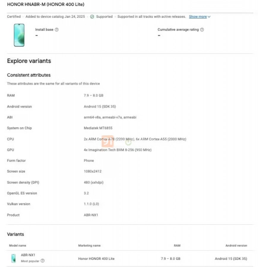 Honor 400 Lite Resim 2