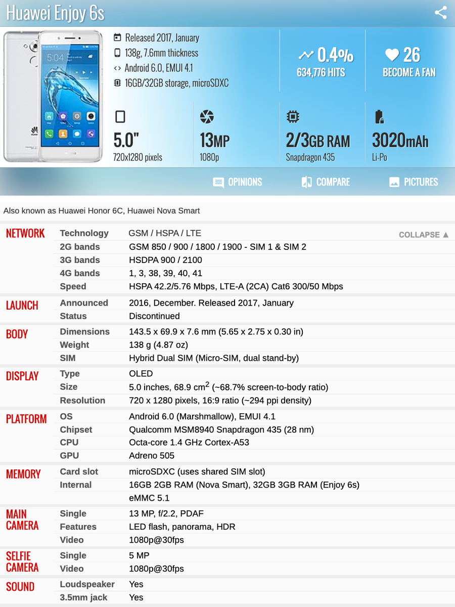 Huawei Enjoy 6s Resim 5