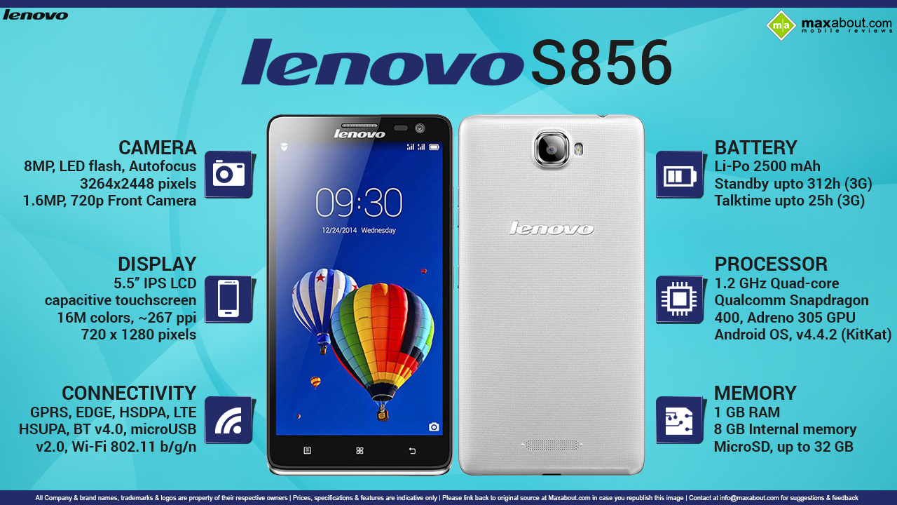 Lenovo S856 Resim 5