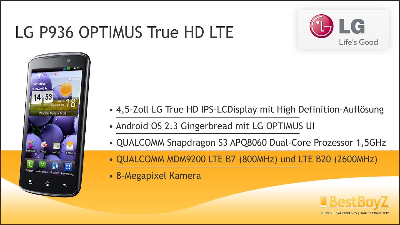LG Optimus True HD LTE P936