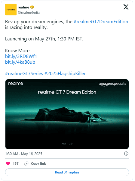 Realme GT 7 Dream Edition Yakında Geliyor: Hayal Edenler İçin! 1