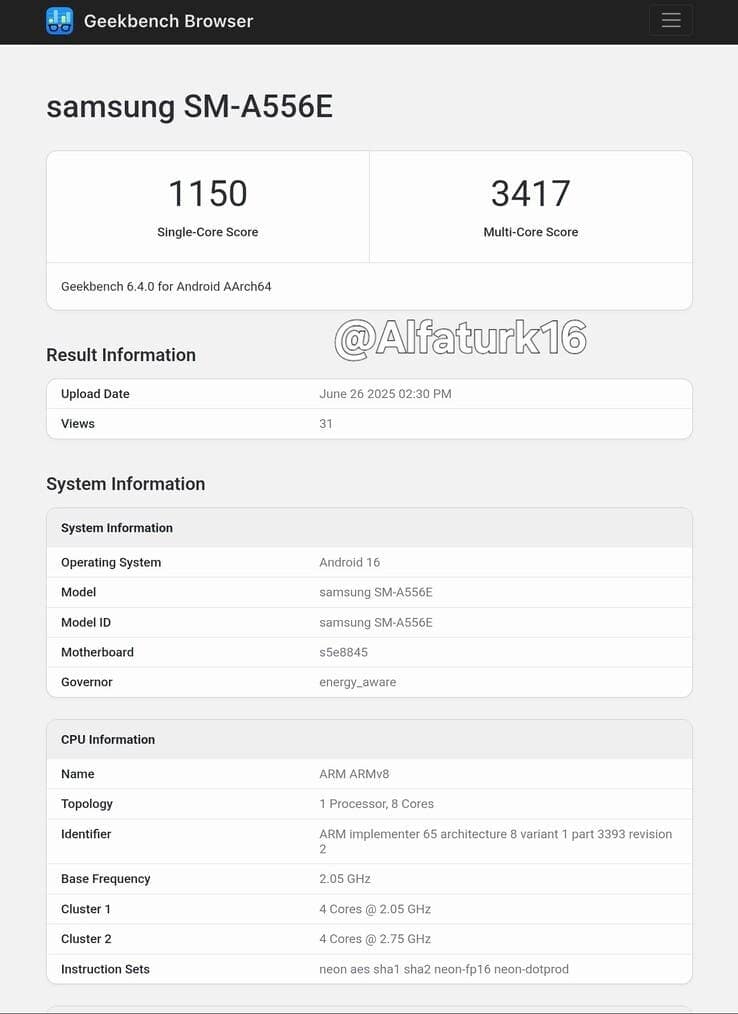 Samsung Galaxy A55 5G, Android 16 Beta’yı Yakında Alabilir 1