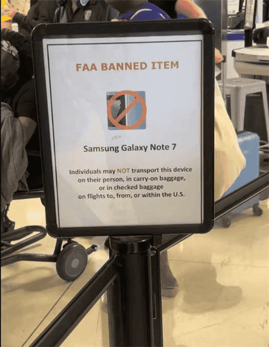 Samsung Galaxy Note 7 Hala Bazı Havalimanları İçin Tehdit 1