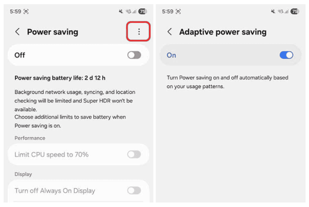 Samsung Galaxy'de Aktifleştirmeniz Gereken 2 Gizli Pil Ayarı 2