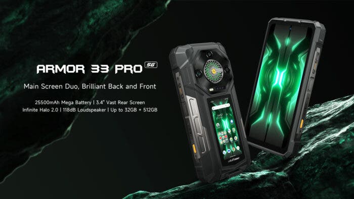 Ulefone Armor 33 Pro Çift Ekran Özelliği ve 3.4 İnç Arka Ekran Detayları