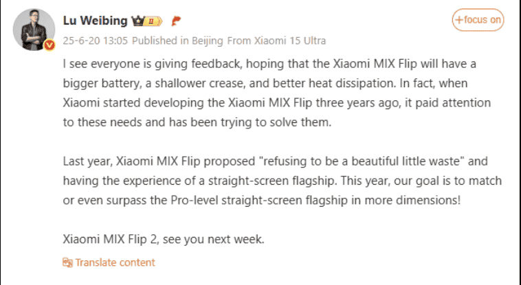 Xiaomi MIX Flip 2 Tanıtımı: Daha Büyük Batarya ve Leica Kameralar 1