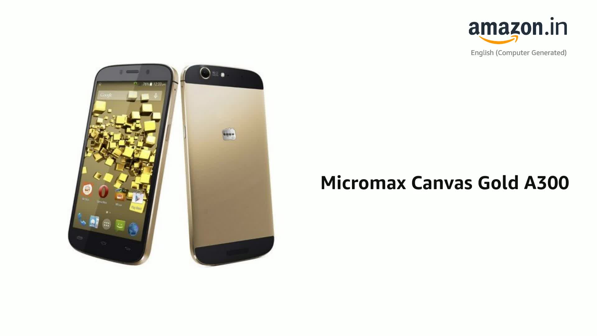Micromax A300 Canvas Gold Resim 4
