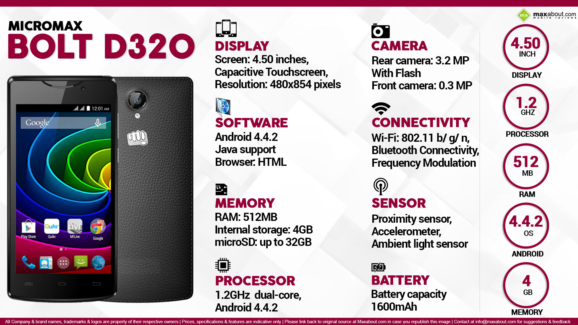 Micromax Bolt D320