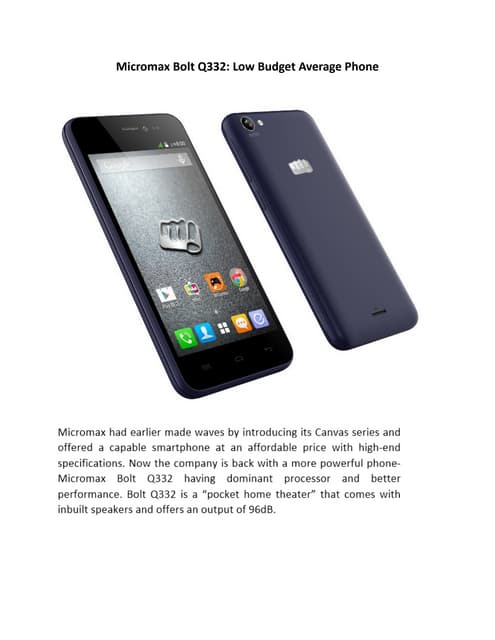 Micromax Bolt Q332 Resim 5