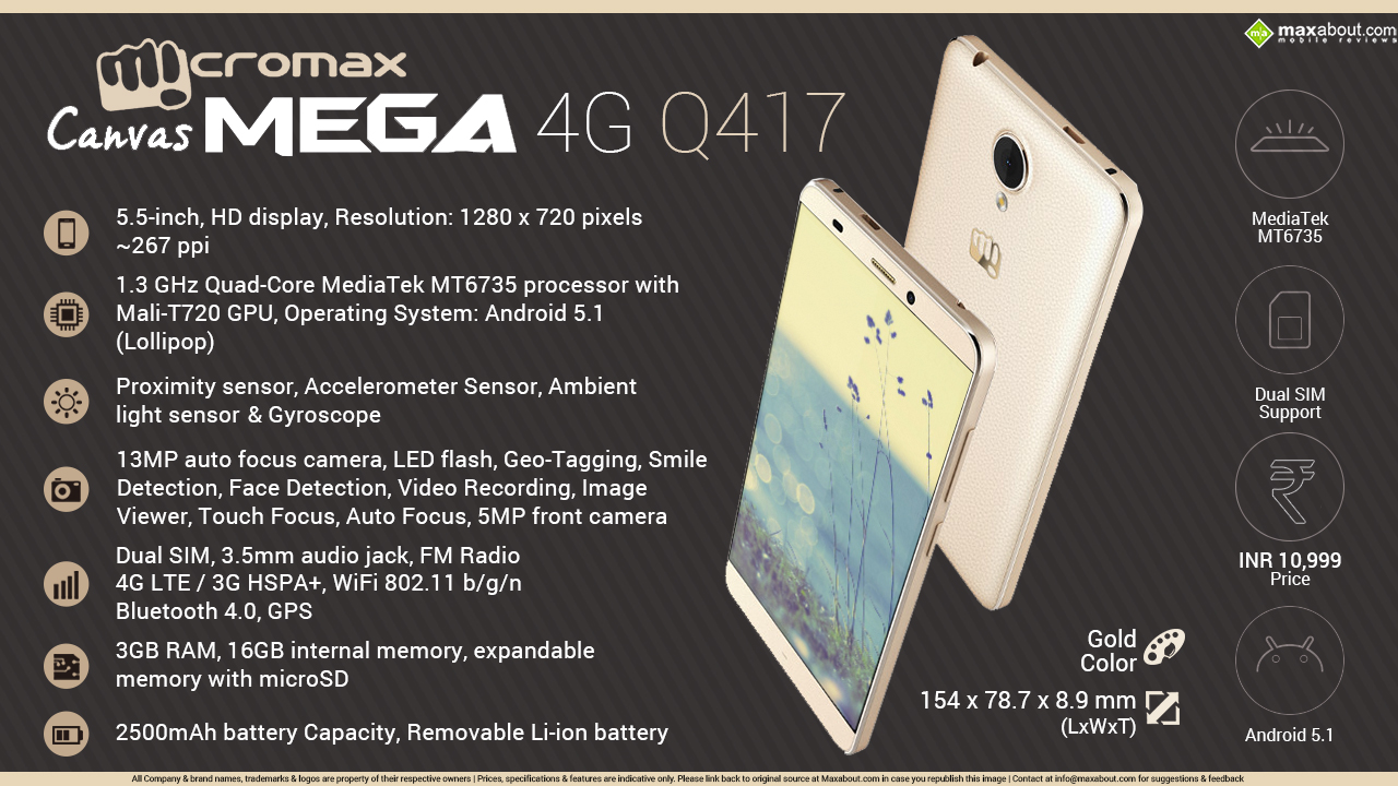 Micromax Canvas Mega 4G Q417 Resim 4
