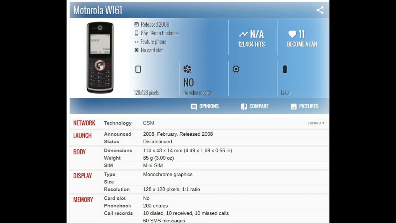 Motorola W161