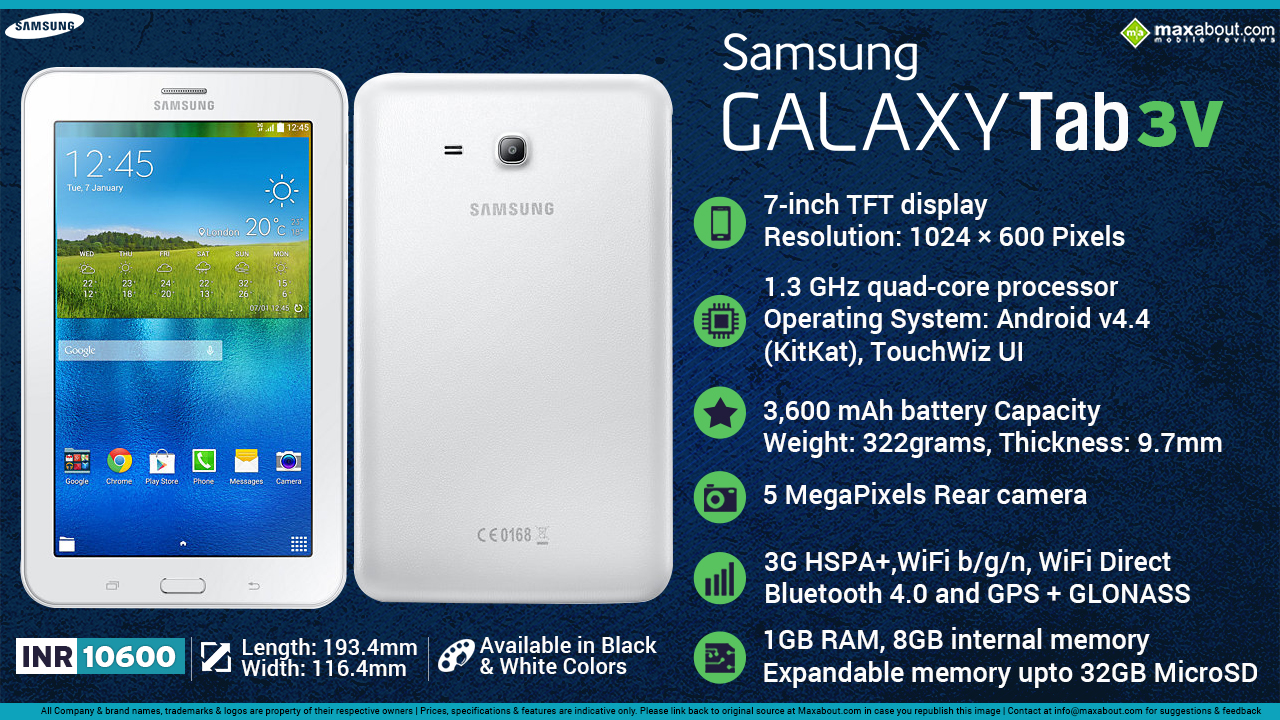 Samsung Galaxy Tab 3 V Resim 2