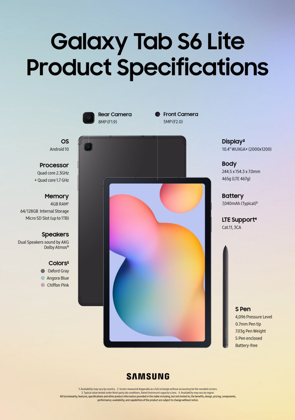 Samsung Galaxy Tab S6 Lite (2020) Resim 2