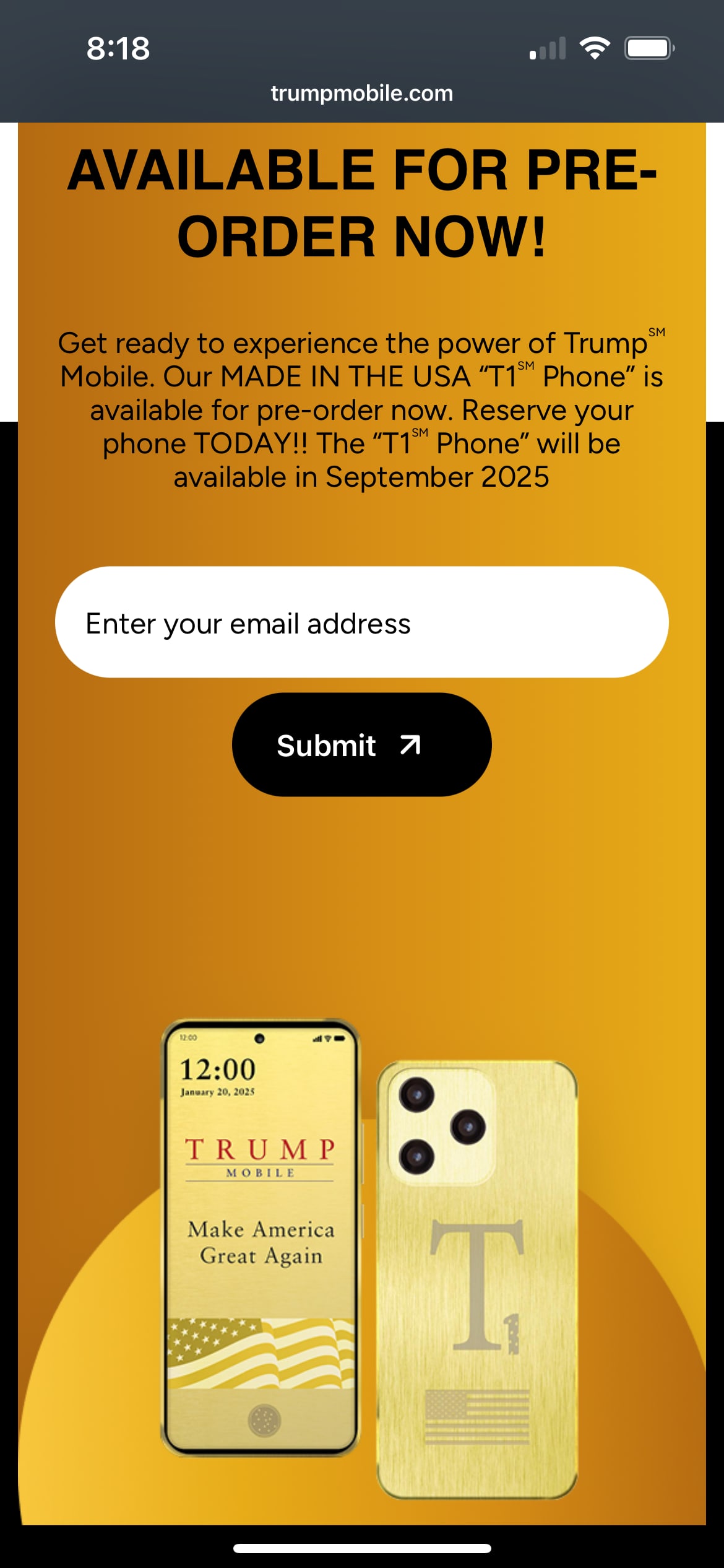Trump Mobile T1SM Phone Resim 2